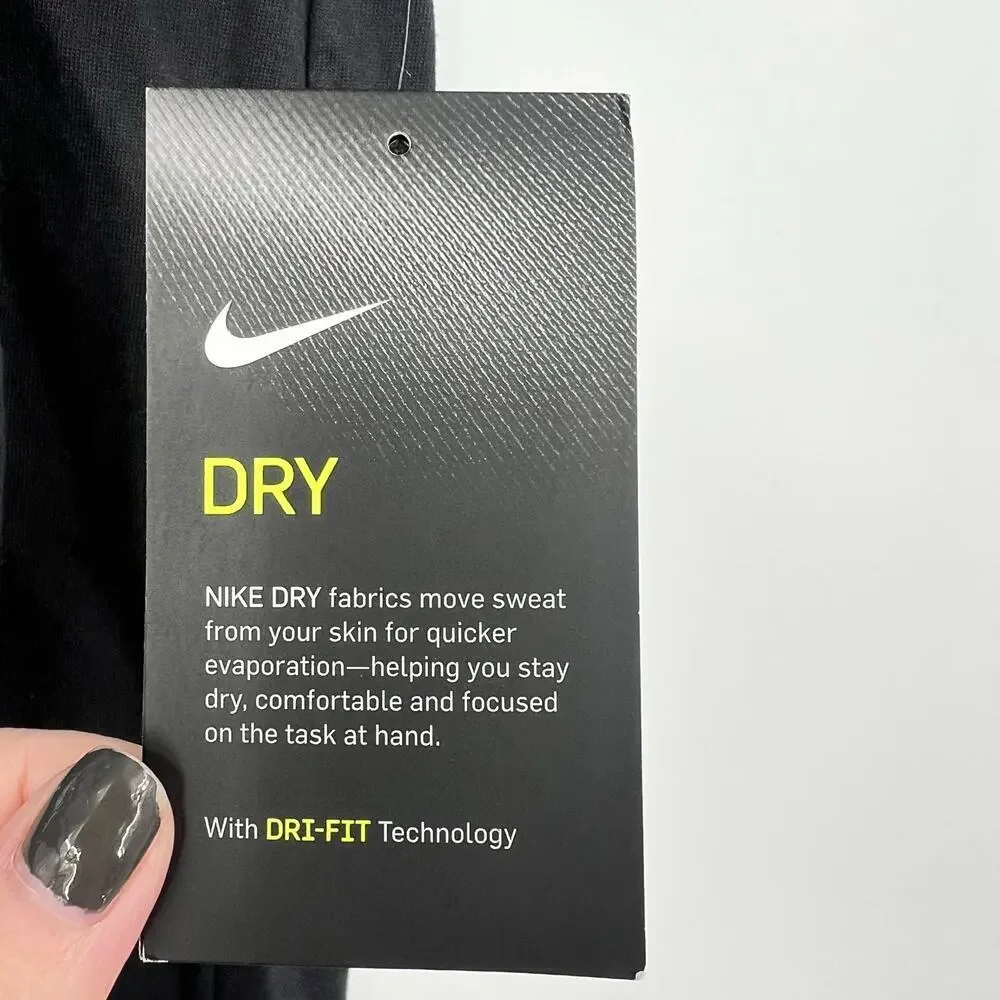 NEW Nike Men's Athletic Cut Dri-FIT Training Pullover Jet Black 